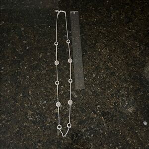 Brighton Ferrara Petite Long Silver Geometric Necklace